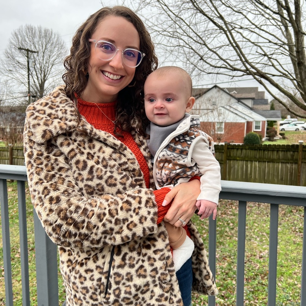 Furry cheetah coat